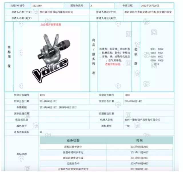 浙江衛視提訴訟 稱"好聲音"注冊商標仍合法有效