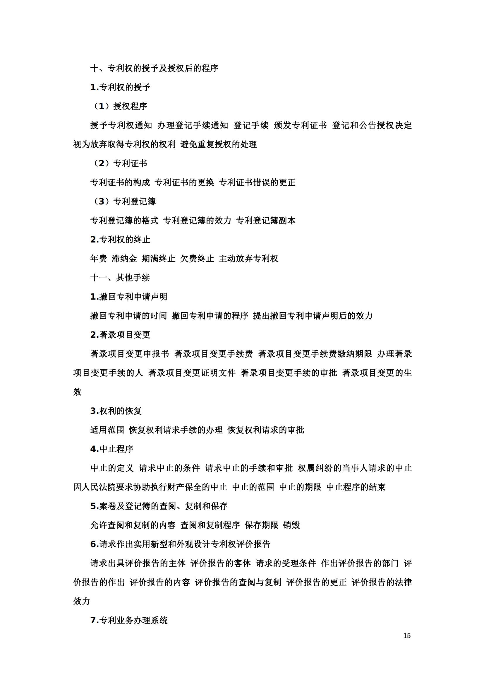 “2024年專利代理師資格考試大綱”全文發布！