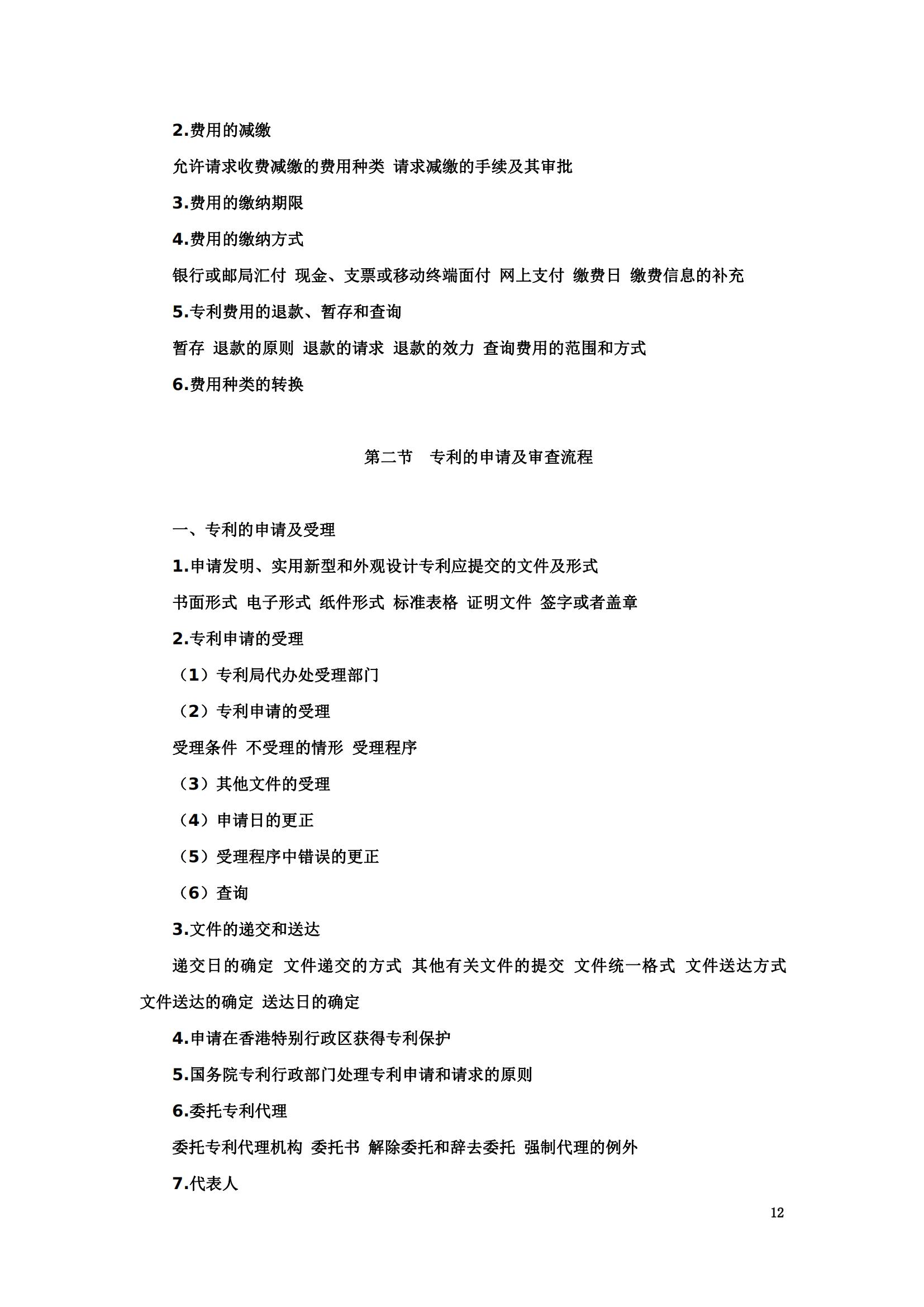 “2024年專利代理師資格考試大綱”全文發布！