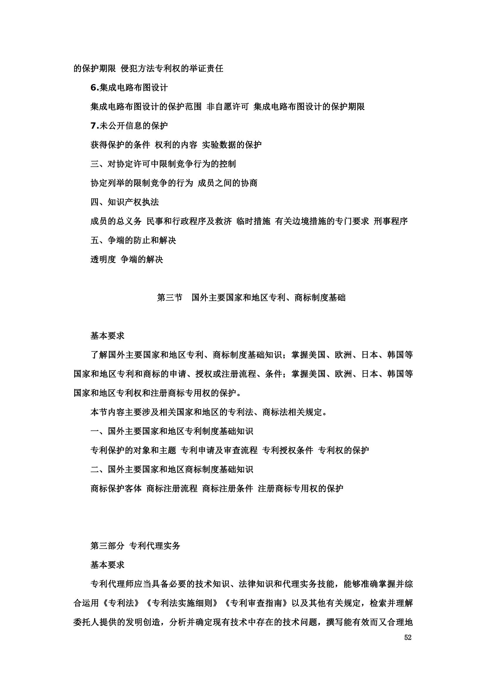 “2024年專利代理師資格考試大綱”全文發布！