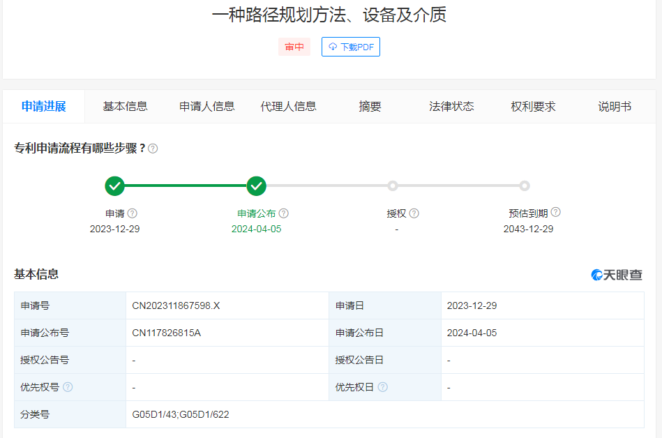 有助于規劃出與當前障礙物保持安全距離的平滑軌跡！中聯重科申請路徑規劃專利