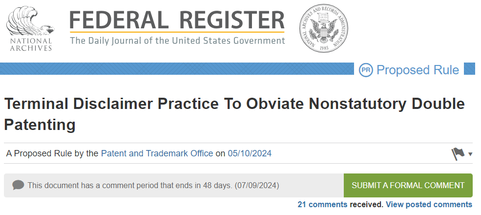 USPTO擬發布期末放棄（Terminal Disclaimer）新規，將顯著影響美國專利申請和保護策略